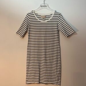 Philosophy Black & White Striped Knit Dress Small